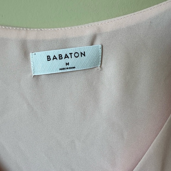 Aritzia Babaton Light Pink Tank Blouse Size Medium - Picture 3 of 5